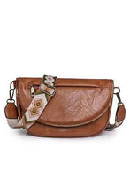 Load image into Gallery viewer, Callie Fold Over Leather Crossbody Sling Bag - Abbies Place