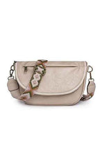 Load image into Gallery viewer, Callie Fold Over Leather Crossbody Sling Bag - Abbies Place