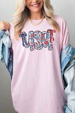 Load image into Gallery viewer, Floral USA Graphic Heavy Cotton Tee - Abbies Place
