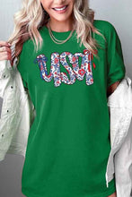 Load image into Gallery viewer, Floral USA Graphic Heavy Cotton Tee - Abbies Place