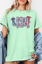 Load image into Gallery viewer, Floral USA Graphic Heavy Cotton Tee - Abbies Place