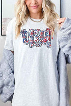 Load image into Gallery viewer, Floral USA Graphic Heavy Cotton Tee - Abbies Place