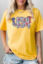 Load image into Gallery viewer, Floral USA Graphic Heavy Cotton Tee - Abbies Place