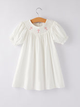 Load image into Gallery viewer, White Smocked Church Christ Bishop Christening Dress