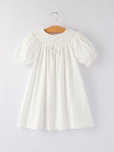 Load image into Gallery viewer, White Smocked Church Christ Bishop Christening Dress