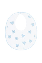 Load image into Gallery viewer, Blue Heart Print Bib