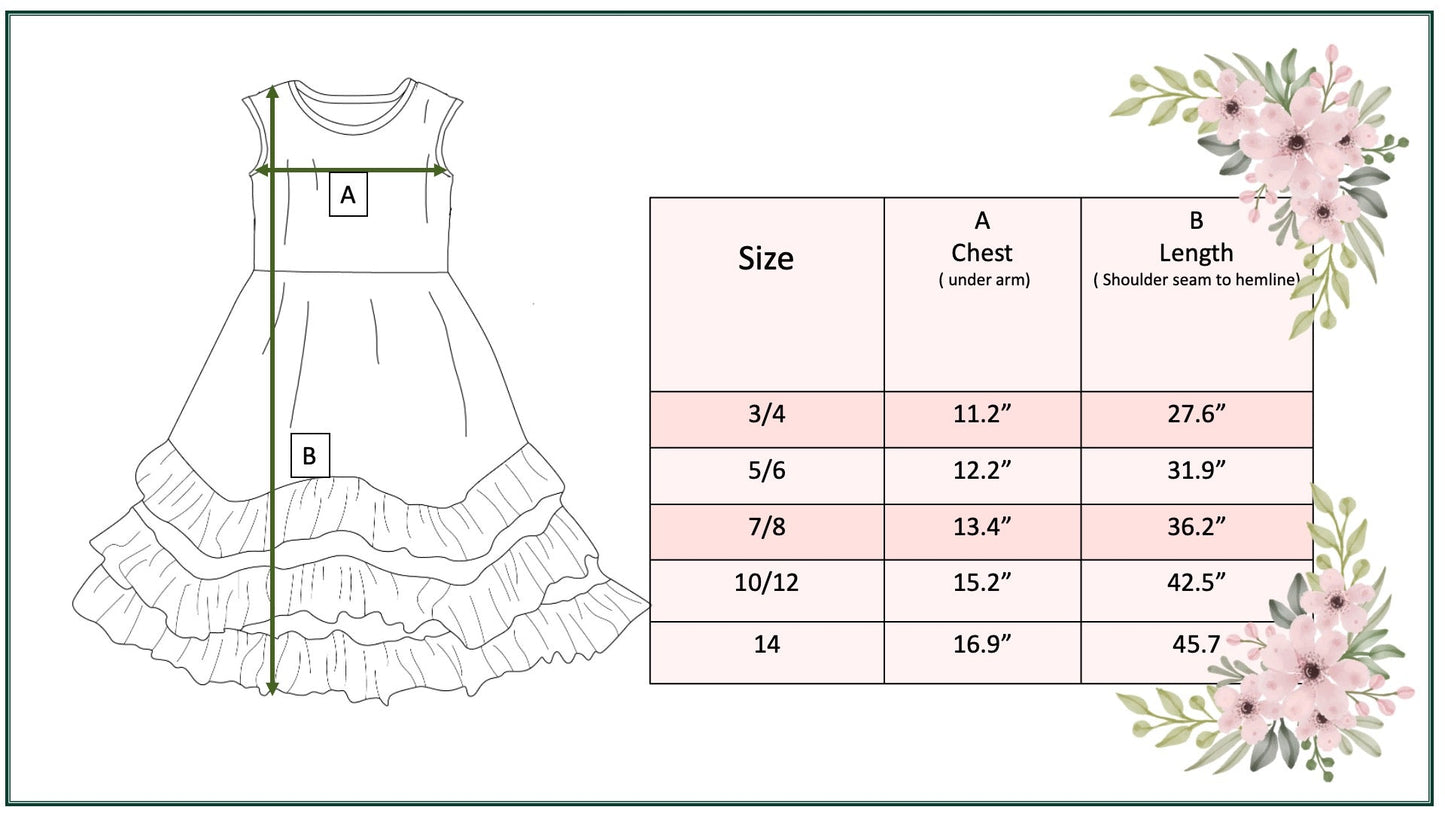 3 Tiered Terra Cotta Ruffles Dress - Abbies Place