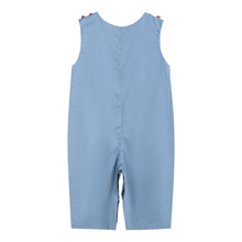 Load image into Gallery viewer, Blue Farm Animals Smocked Overalls