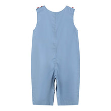 Load image into Gallery viewer, Blue Farm Animals Smocked Overalls