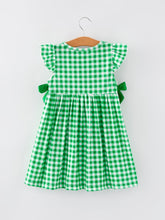 Load image into Gallery viewer, St. Patrick's Day Girls Shamrock Smocking Embroidery Dress
