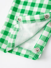 Load image into Gallery viewer, St. Patrick's Day shamrock Smocking Embroidered Green Plaid Boys' Romper