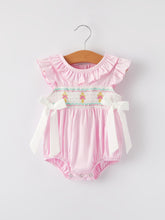 Load image into Gallery viewer, Pink Smocked Church Christ Bishop Christening Romper