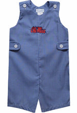 Load image into Gallery viewer, ETA 7/7-Ole Miss Rebels Embroidered Navy Gingham Boys - Image #1