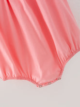 Load image into Gallery viewer, CORAL Smocked Church Christ Bishop Christening Girls Romper