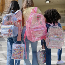 Load image into Gallery viewer, Little Letters Confetti Clear Backpack - Image #2