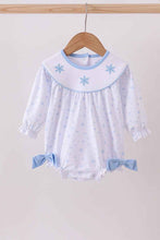 Load image into Gallery viewer, Premium blue snow bow embroidery bubble - Abbies Place