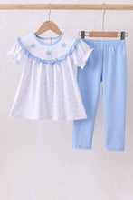 Load image into Gallery viewer, Premium blue snow bow pants set - Abbies Place