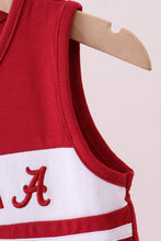 Load image into Gallery viewer, Premium Maroon Alabama embroidery ruffle dress