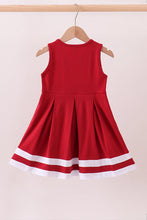 Load image into Gallery viewer, Premium Maroon Alabama embroidery ruffle dress