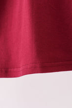Load image into Gallery viewer, Premium Maroon Georgia bulldog applique dress