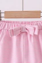 Load image into Gallery viewer, Premium Pink&white stripe bow shorts