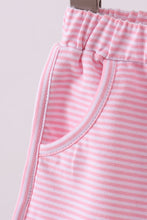 Load image into Gallery viewer, Premium Pink&white stripe bow shorts