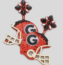 Load image into Gallery viewer, College Football Helmet Earrings-Georgia or Tennessee - Abbies Place