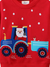 Load image into Gallery viewer, Children's Santa Tractor Crew Neck Sweatshirt