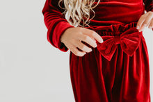 Load image into Gallery viewer, Burgundy Velvet Pant Set