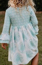 Load image into Gallery viewer, Light Teal Twirl Dress-size 12