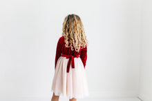 Load image into Gallery viewer, Red Velvet Tulle Dress