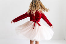 Load image into Gallery viewer, Red Velvet Tulle Dress
