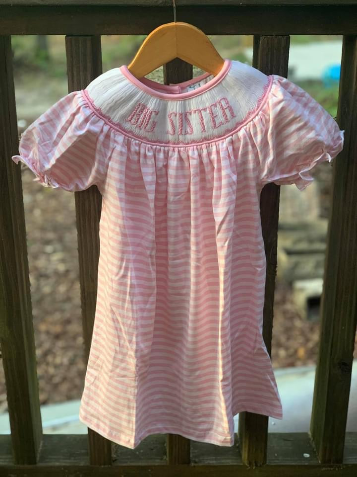 Pink Big Sister Smock
