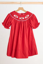 Load image into Gallery viewer, Red candy hand smocked dress