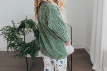 Load image into Gallery viewer, Green Chenille Nutcracker Bell Pant Set