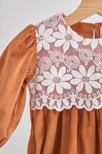 Load image into Gallery viewer, Carmel velvet lace girl bubble