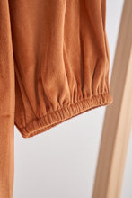 Load image into Gallery viewer, Carmel velvet lace girl dress