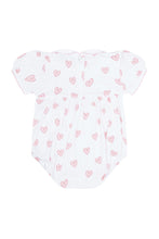Load image into Gallery viewer, Pink Heart Print Smocked Bubble