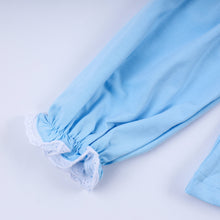 Load image into Gallery viewer, Blue nativity hand smocked bloomer set