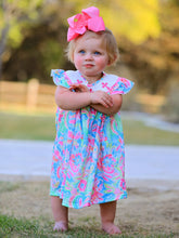 Load image into Gallery viewer, Easter Cross Smocking Embroidery Baby Girl Dress lol
