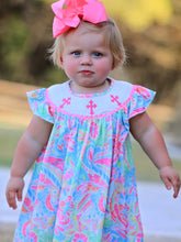 Load image into Gallery viewer, Easter Cross Smocking Embroidery Baby Girl Dress lol