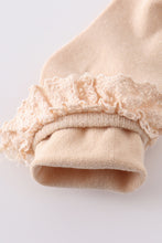 Load image into Gallery viewer, Beige Knit lace girls socks