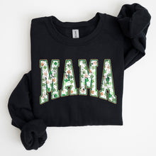 Load image into Gallery viewer, Mama, Retro, St. Paddy's Day, Clover, Shamrock, Lucky, Irish, Lucky Charm, St Patrick's Day Sweatshirt
