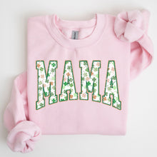 Load image into Gallery viewer, Mama, Retro, St. Paddy's Day, Clover, Shamrock, Lucky, Irish, Lucky Charm, St Patrick's Day Sweatshirt