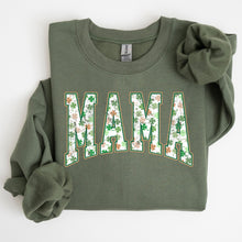 Load image into Gallery viewer, Mama, Retro, St. Paddy's Day, Clover, Shamrock, Lucky, Irish, Lucky Charm, St Patrick's Day Sweatshirt