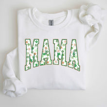 Load image into Gallery viewer, Mama, Retro, St. Paddy's Day, Clover, Shamrock, Lucky, Irish, Lucky Charm, St Patrick's Day Sweatshirt