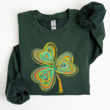 Load image into Gallery viewer, Pastel Shamrock, Clover, Lucky, Irish, Lucky Charm, Retro, St Patrick's Day Sweatshirt