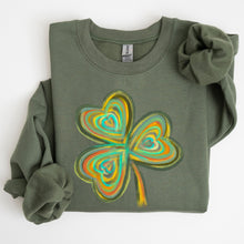 Load image into Gallery viewer, Pastel Shamrock, Clover, Lucky, Irish, Lucky Charm, Retro, St Patrick's Day Sweatshirt