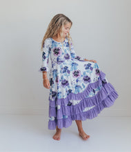 Load image into Gallery viewer, Lavender Floral Ruffles Dress
