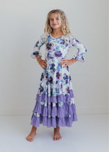 Load image into Gallery viewer, Lavender Floral Ruffles Dress